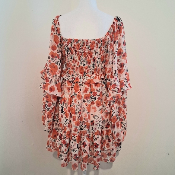 MISA Los Angeles Asra Red Floral Puff Sleeve Dress | US Size Medium - Picture 3 of 14